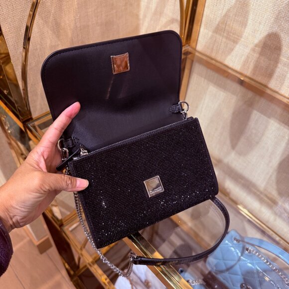 Tory Burch Emerson Chain Wallet 170159 Black $475 - Picture 5 of 8